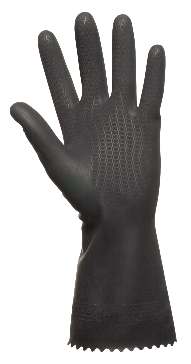 NOVA SUPER 65 перчатки 7 (M) размер, резиновые, особо прочные, черные