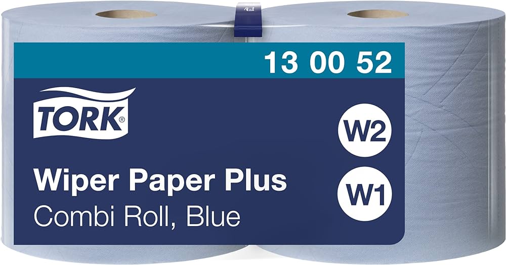 Tork Plus Advanced двухслойная протирочная бумага, 255m/750 листов., 23,5см, W1/W2, синяя