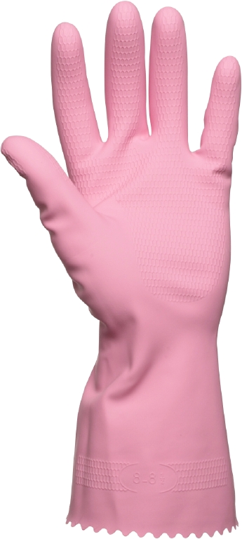NOVA 45 хозяйственные перчатки 8 (L) размер, розовые
