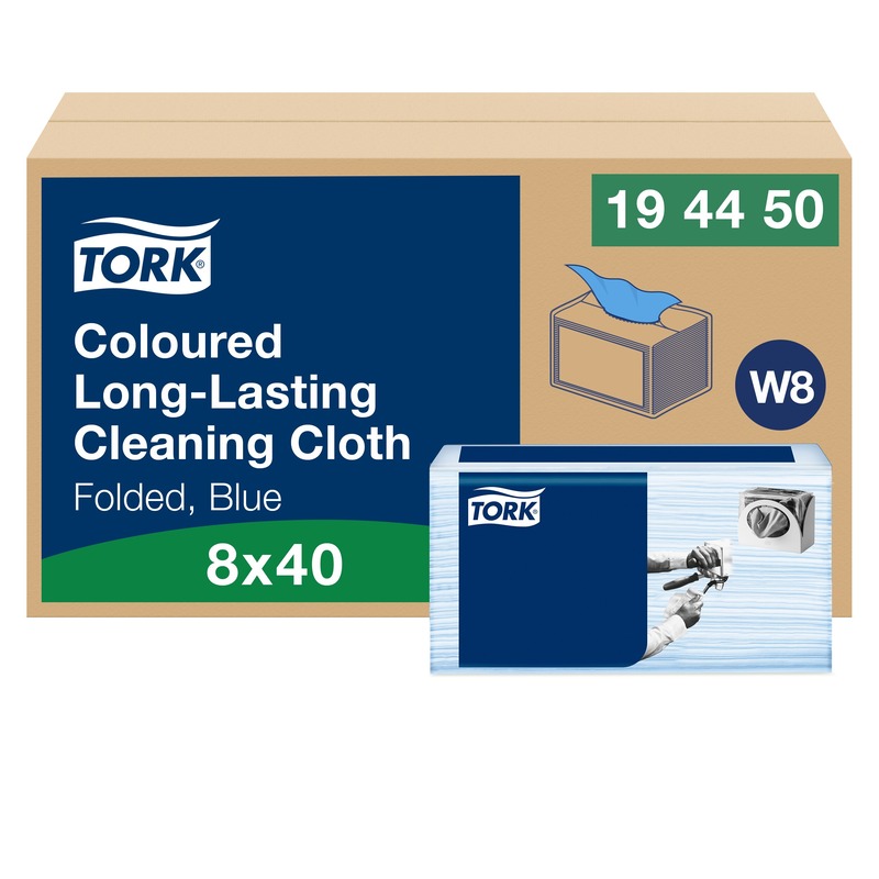Tork Premium absorbējošas tīrīšanas drānas zilas 30x38cm, 40 gab. W8