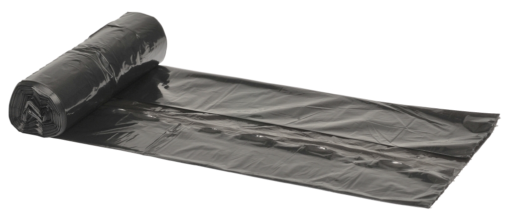 Atkritumu maisi HDPE 6L 30x36cm, 60 gab./rul. melni