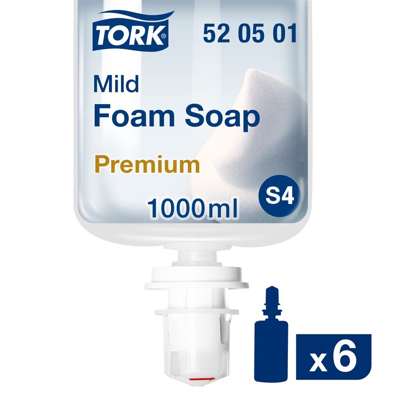 Tork Mild мыло-пена 1000мл S4 (2500 доз)