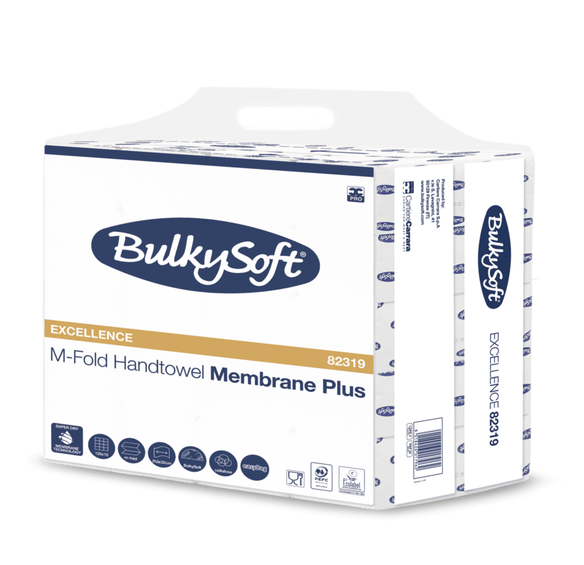 Bulkysoft Luxury Membrane+ полотенца для рук M слож. 3 слоя, 120 шт.,  32x21,5 см
