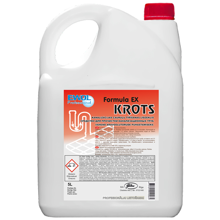 EWOL Formula EX KROTS средство для очистки канализации 5л