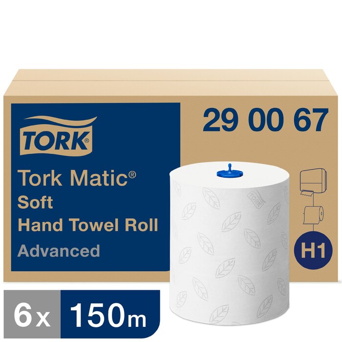 Tork Matic Soft roku dvieļi H1 150m 2-kārt., 612 loksnes