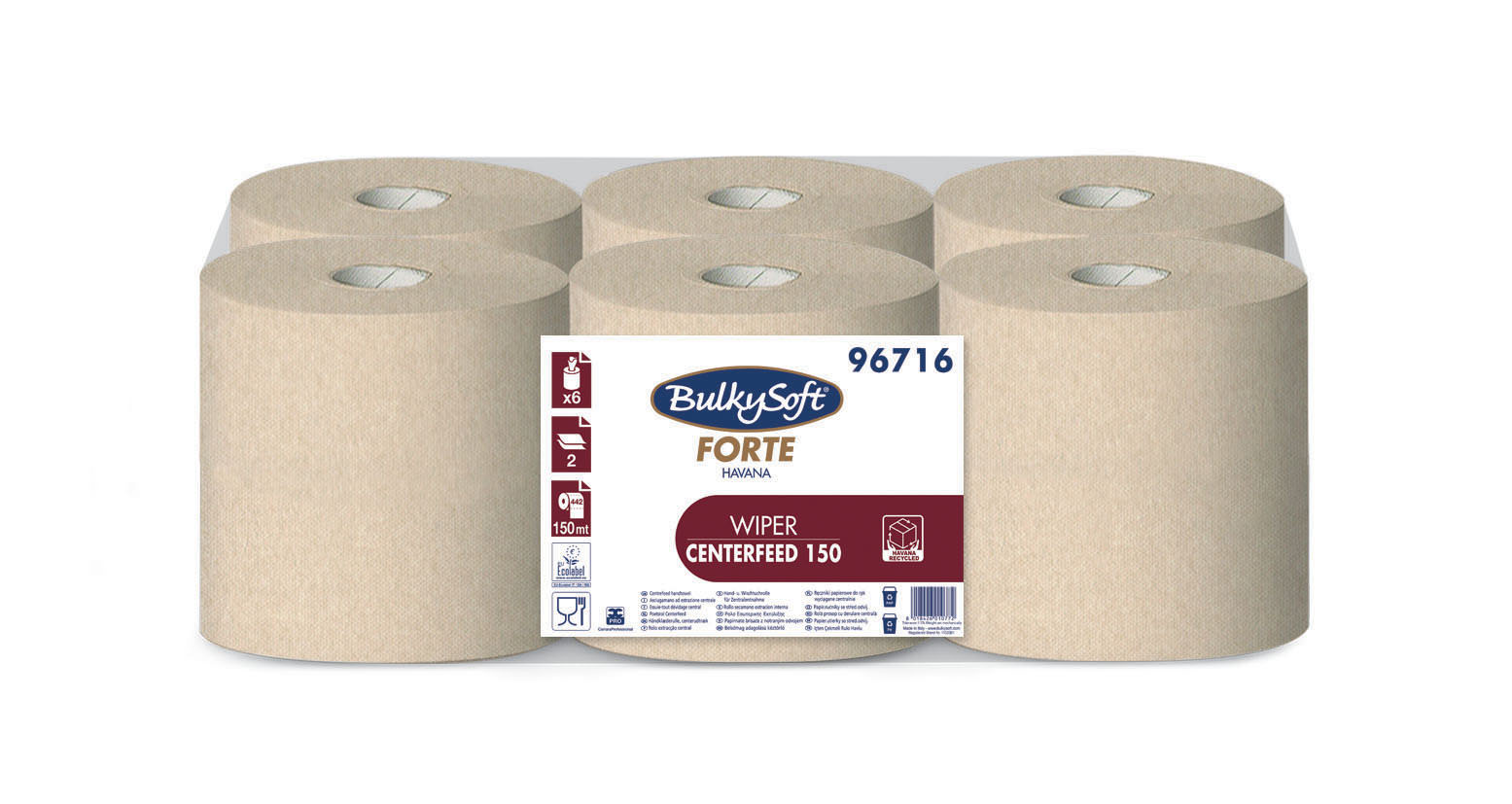Bulkysoft Forte Havana двухслойные бумажные полотенца 150 м  