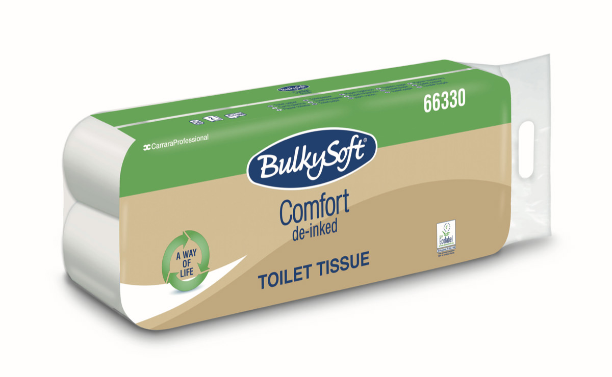 Bulkysoft Comfort tualetes papīrs 2-kārtas, 17 m, 10 ruļļi, balts