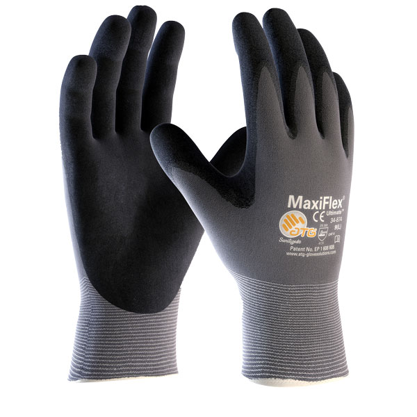 MaxiFlex Ultimate ATG бесшовные трикототажные перчатки CE 10 размер