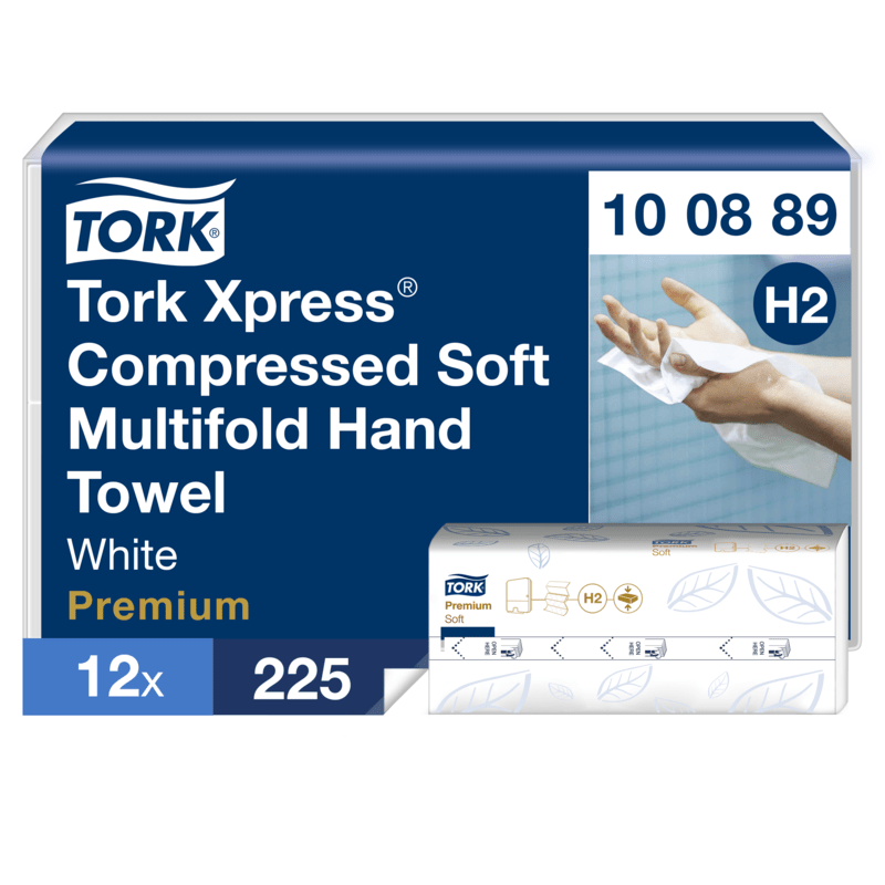 Tork Xpress Premum Z-fold saspiesti papīra dvieļi 225 salv.2 kārtas 24 x21,2cm H2