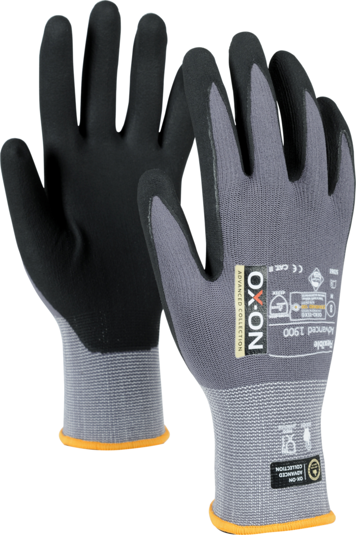 OX-ON Advanced 1900 бесшовные трикотажные перчатки CE 9 размер