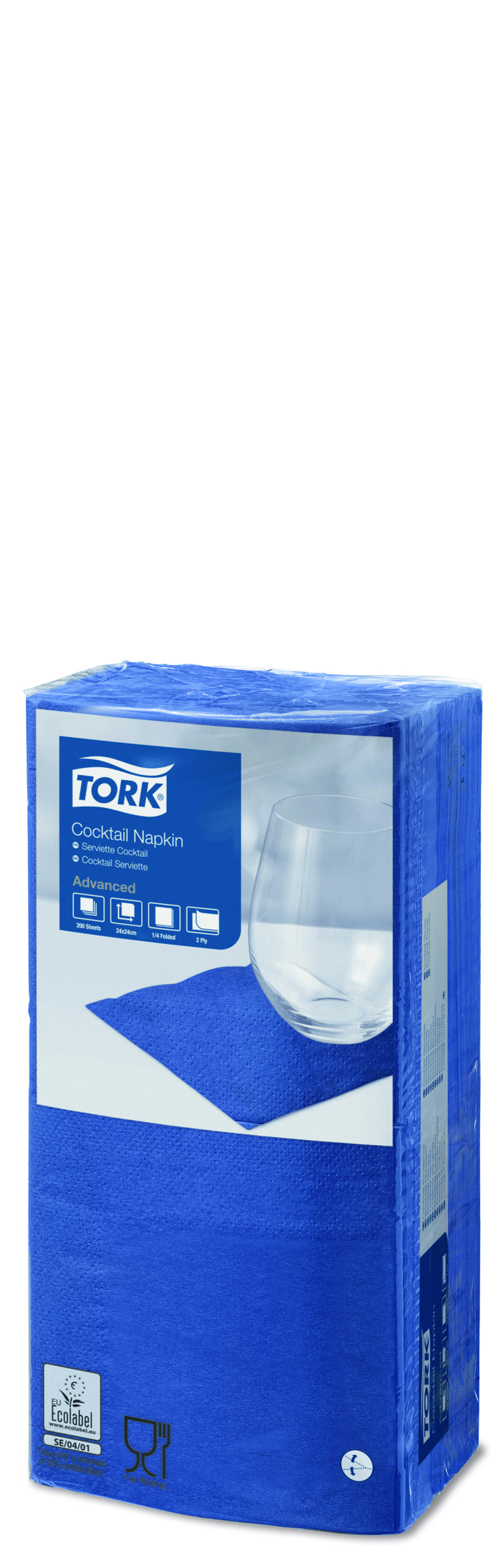 Tork Cocktail galda salvetes 24/2/200gab. tumši zilas