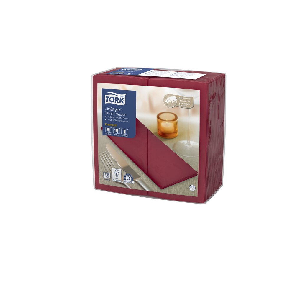 Tork Premium LinStyle BORDO salvetes 1/8 loc., 50 gab.