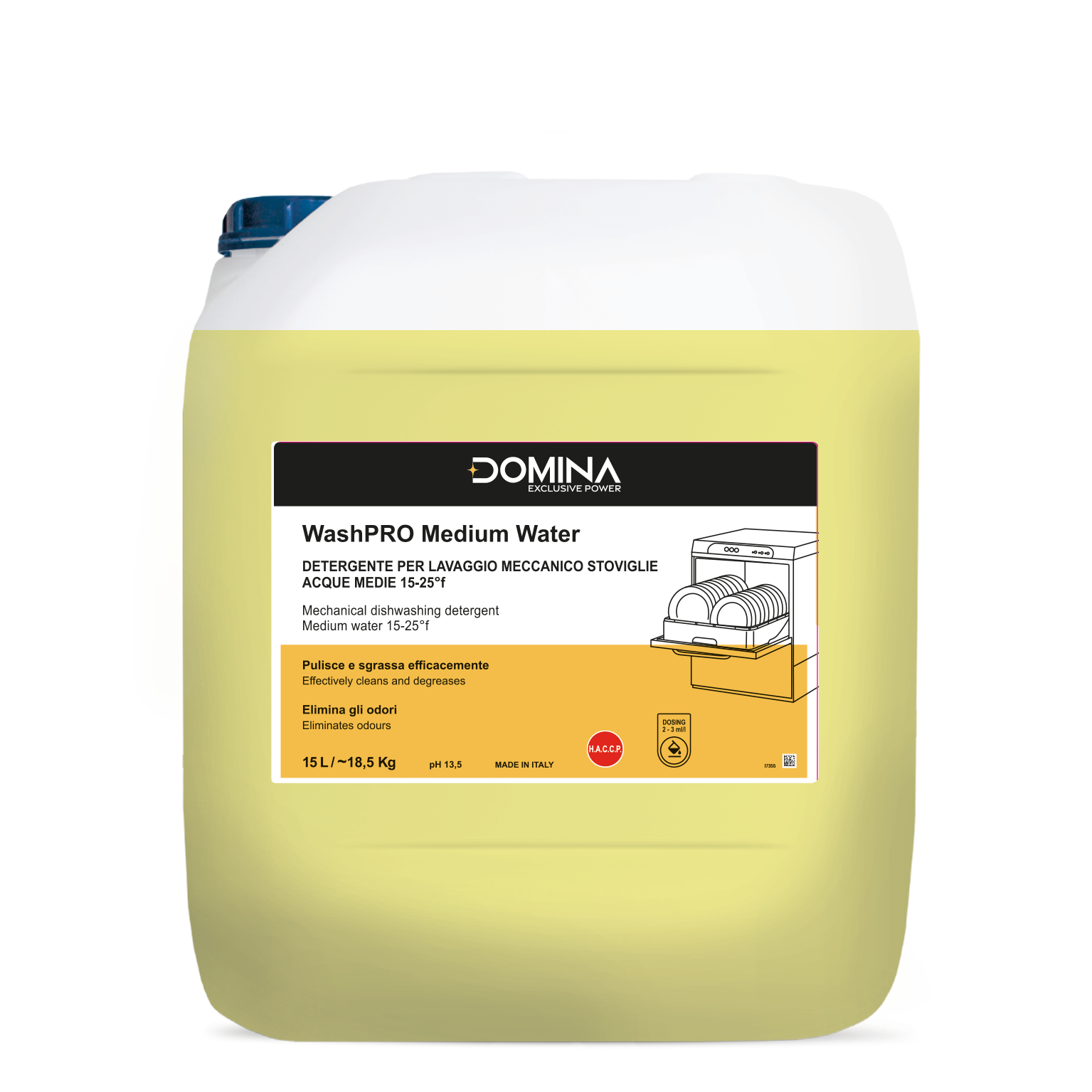 DOMINA WashPro līdzeklis trauku mazgāšanai tr.mašīnās 15L/18,5 kg
