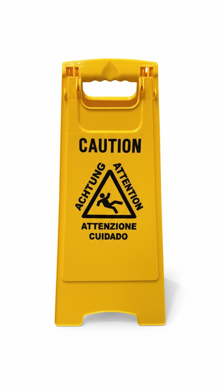 Euromop brīdinājuma zīme, grīdas, dzeltena