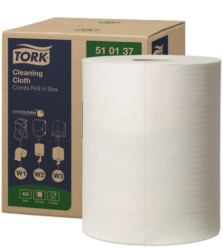 Tork Premium tīrīšanas drāna 152m, 400 loksnes, Balta