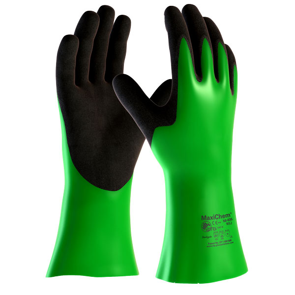 MaxiChem ATG рабочие перчатки с нитриловым покрытием CE размер 10