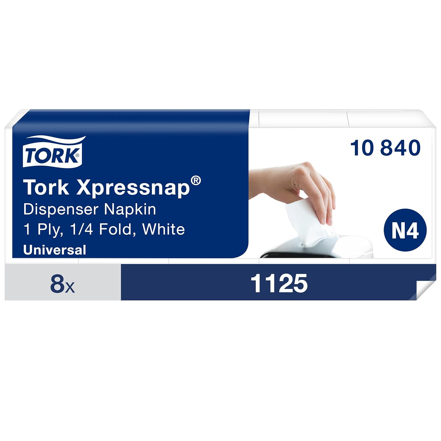 Tork Xpressnap Universal salvetes dozatoriem N4, 1-kārta, 225 gab.