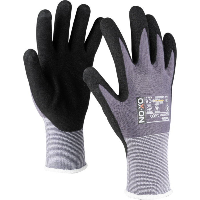 OX-ON Supreme 1600 бесшовные перчатки с нитриловым покрытием CE 11 размер