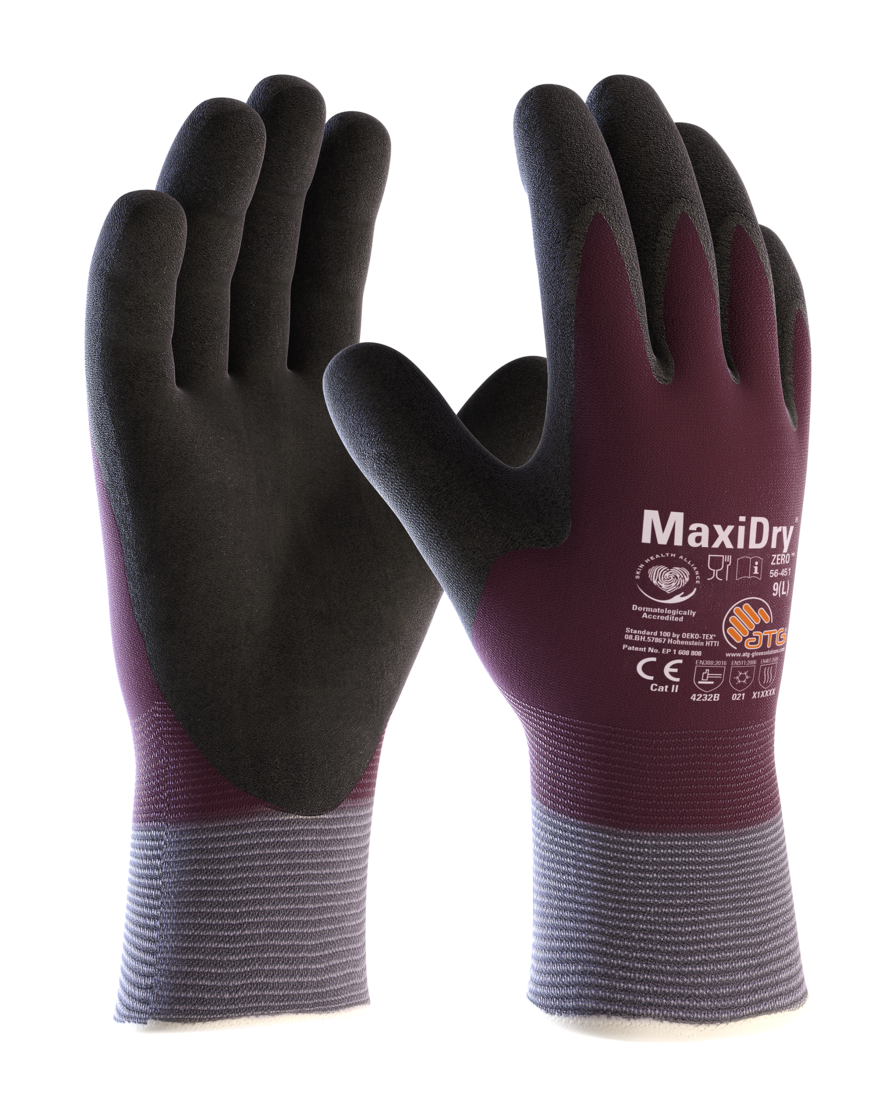 MaxiDry Zero HT утепленные перчатки с нитриловым покрытием CE 10 разм.