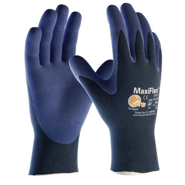 MaxiFlex Elite ATG ErgoTech бесшовные перчатки с нитриловым покрытием CE 9 размер