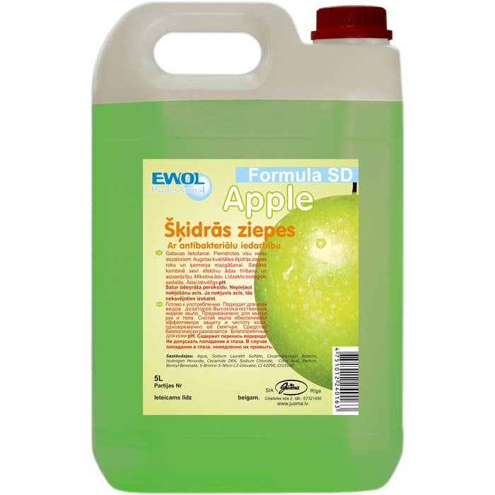 EWOL жидкое мыло с яблочным ароматом  5л