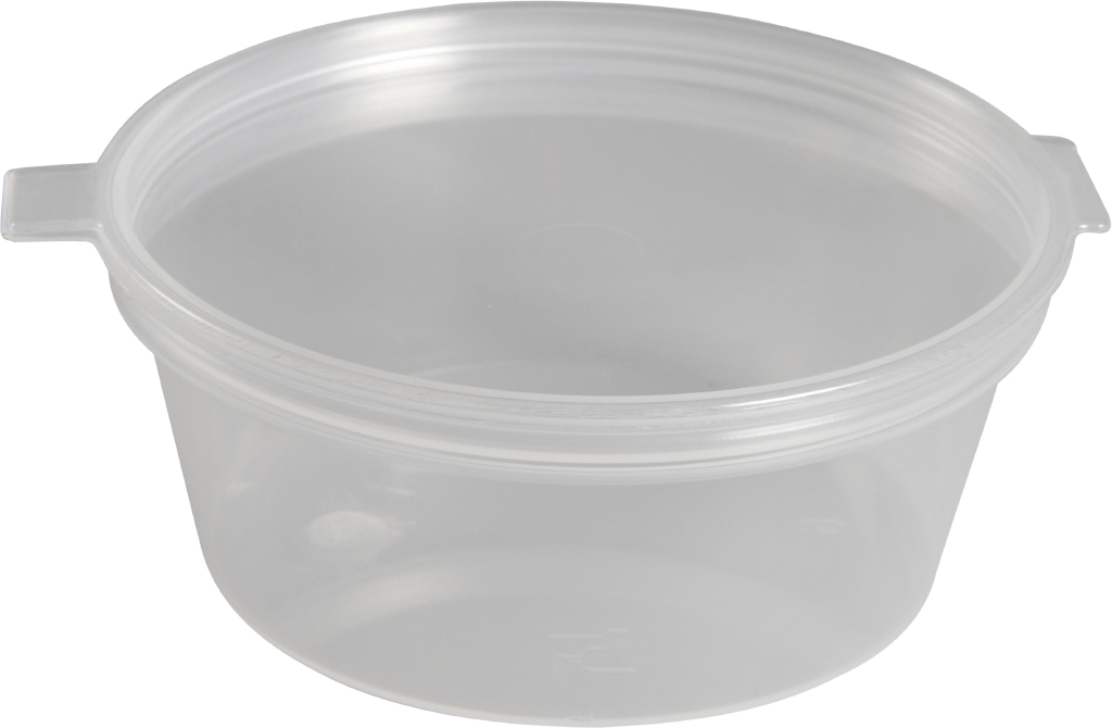 Abena Gastro контейнеры для соуса с откидными крышками 2,5см, D7см, 60мл, PP, прозрачные, 100 шт.