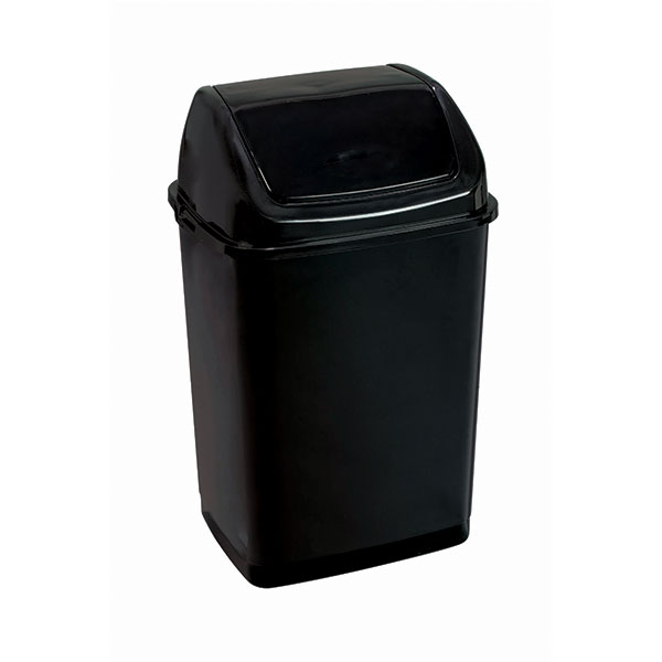Bulkysoft atkritumu tvertne 35L ar šūpojošu vāku, melna