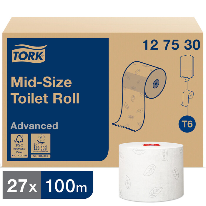 Tork Premium Advanced двухслойная туалетная бумага 100м,T6
