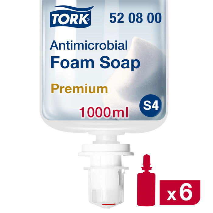 Tork Premium Antimicrobial putu ziepes 1000ml S4 (2500 dēvas)