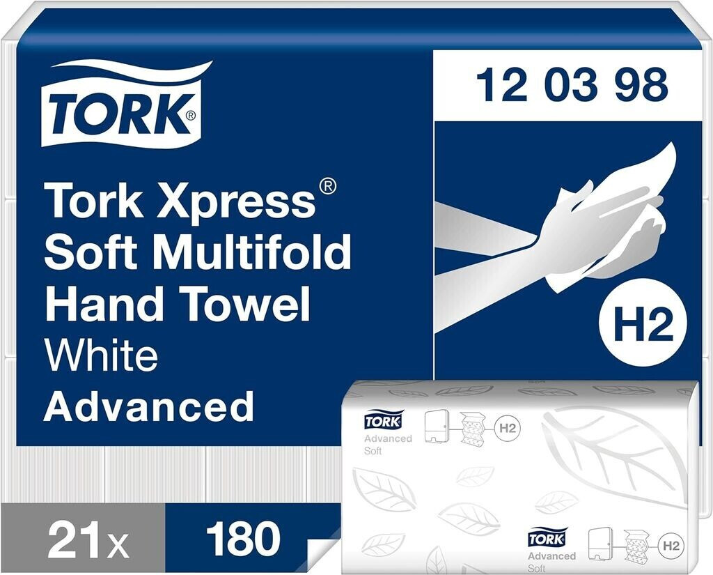 Tork Advanced Soft двухслойные бумажные полотенца Z сложения 180 шт., 25,5x21,2см (adv H2)
