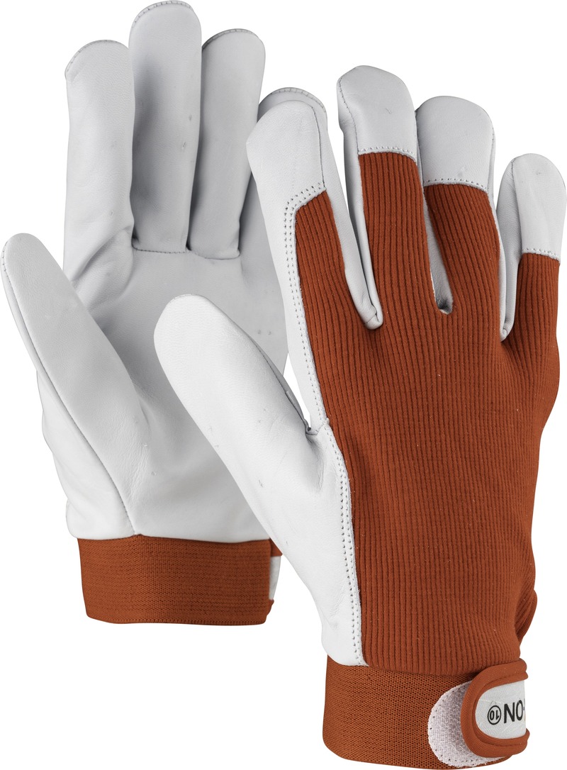 OX-ON Worker Basic velcro кожаные рабочие перчатки CE размер 8