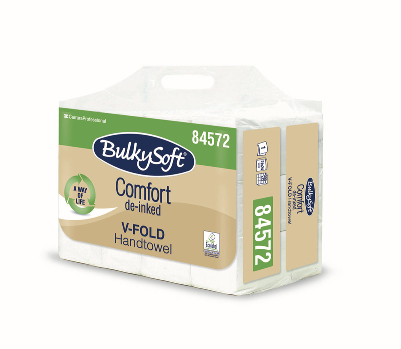 Bulkysoft Comfort однослойные бумажные полотенца V-сложения, 300 шт. 24x21см