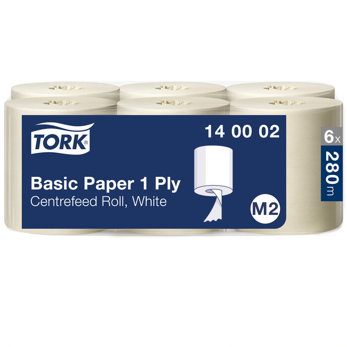 Tork Basic M2 однослойные бумажные полотенца 280м, белые