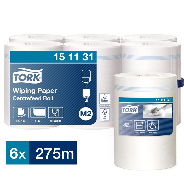 Tork Advanced M2 однослойные бумажные полотенца, 275 м, белые