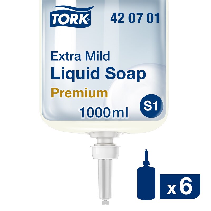 Tork Extra Mild жидкое мыло ультрамягкое 1000мл S1