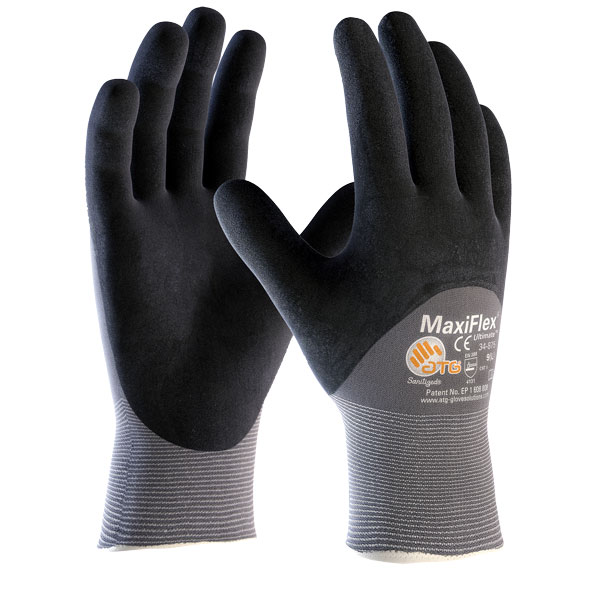 MaxiFlex Ultimate Halfdipped ATG бесшовные трикотажные перчатки CE размер 11
