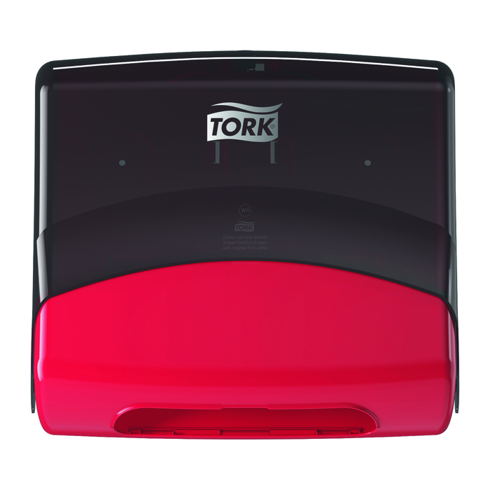 Tork настенный дозатор для протирочных материалов в салфетках, красный/черный, W4