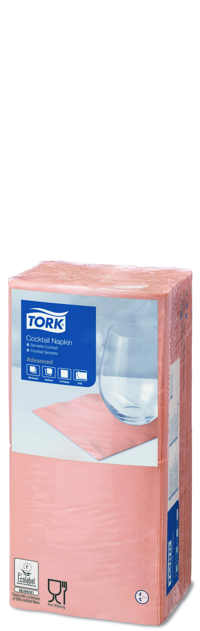 Tork Cocktail салфетки персиковые 24 х 24 см