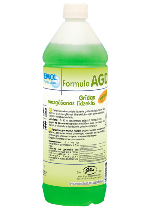 Ewol Professional Formula AGD green моющий концентрат 1л