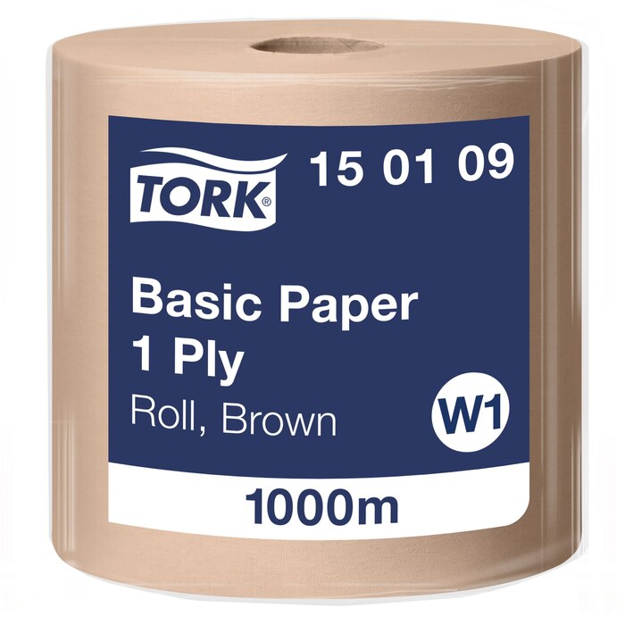 Tork Basic индустриальные бумажные полотенца 1000м, 33см, коричневые, W1