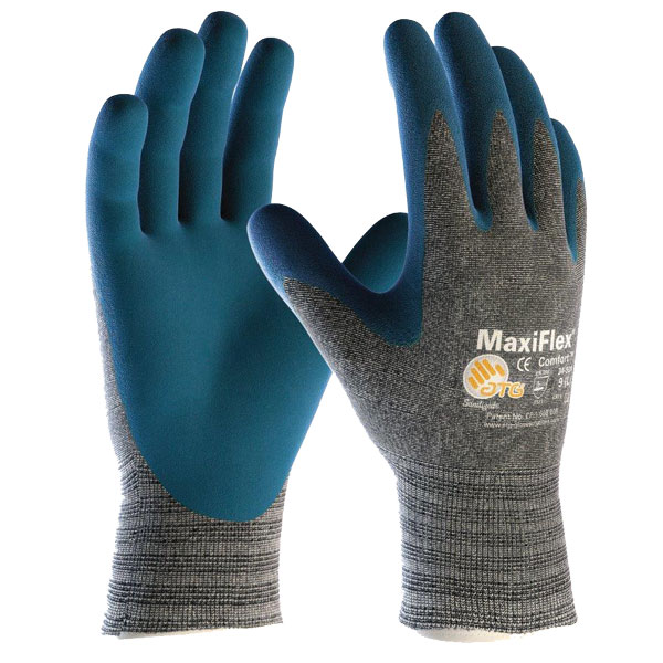 MaxiFlex Comfort 34-924 ATG бесшовные перчатки с нитриловым покрытием, CE размер 10
