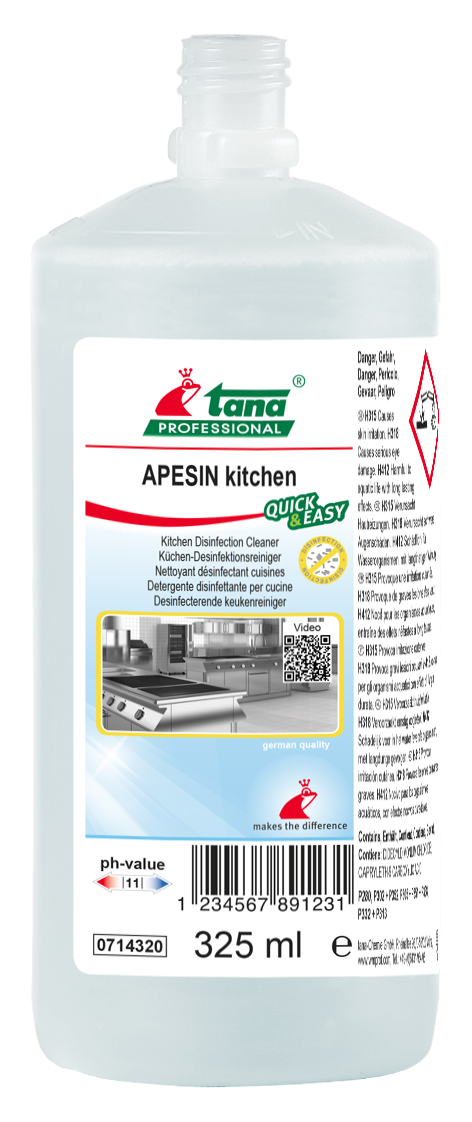 APESIN Kitchen Q&E Dezinfekcijas un tīrīšanas līdzeklis,325ml